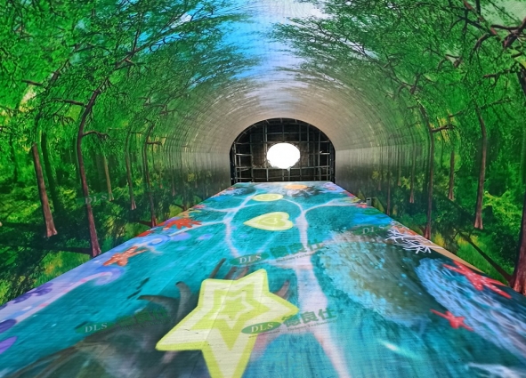 風景區LED時光隧道屏，春夏秋冬四季更替時空隧道